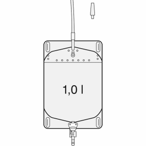 SAUER Fußgängerbeutel 1000 ml mit Schwenkhahn