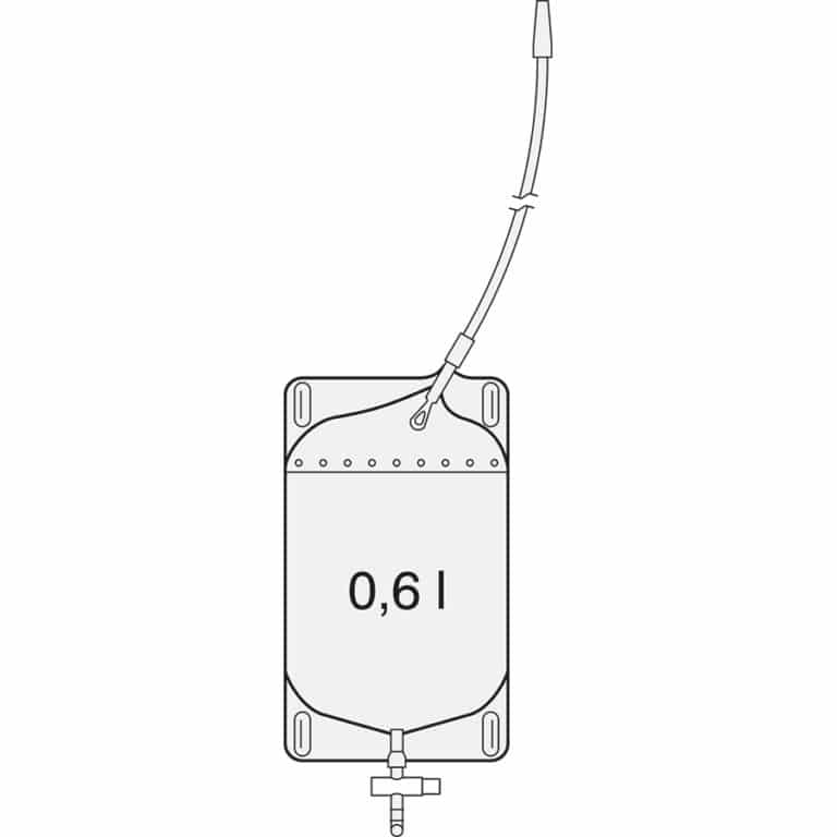 SAUER Rechteckbeutel mit 600 ml - Urin Beutel