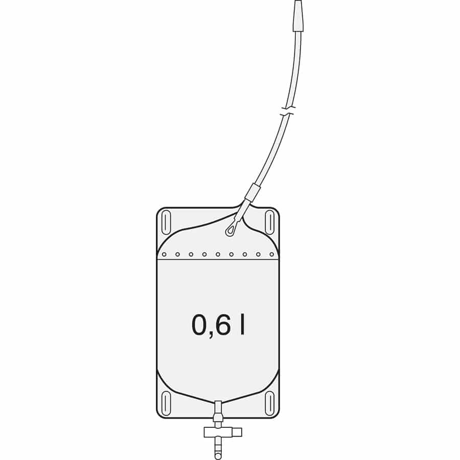 SAUER Rechteckbeutel mit 600 ml - Urin Beutel