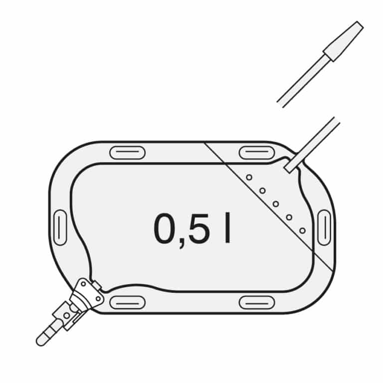 SAUER Sportbeutel 500 mit Schwenkhahn und diagonaler Einlauf
